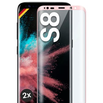 moex moex CurveProtect Samsung Galaxy S8 Panzerglas 3D Full Screen – 2x Rose Gold