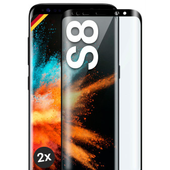 moex CurveProtect Samsung Galaxy S8 Panzerglas 3D Full Screen – 2x Black