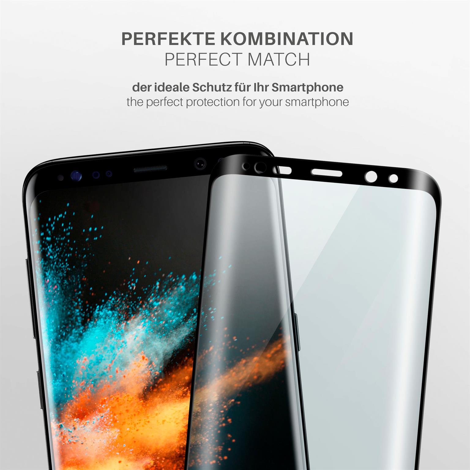 moex CurveProtect Samsung Galaxy S8 Panzerglas 3D Full Screen – Weiteres Produktbild 3 moex CurveProtect Samsung Galaxy S8 Panzerglas 3D Full Screen – Weiteres Produktbild 3