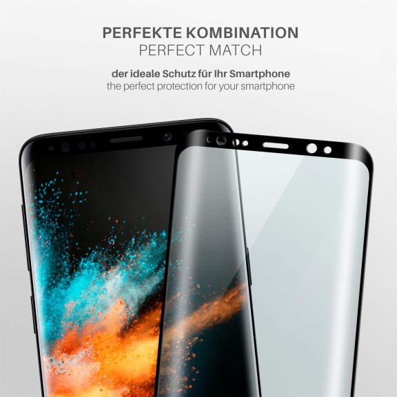 moex CurveProtect Samsung Galaxy S9 Plus Panzerglas 3D Full Screen – Weiteres Produktbild 3