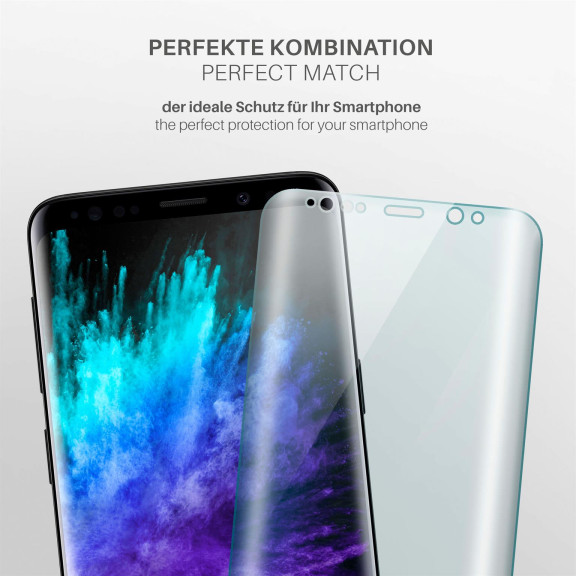 moex CurveProtect Samsung Galaxy S9 Panzerglas 3D Full Screen – Weiteres Produktbild 3