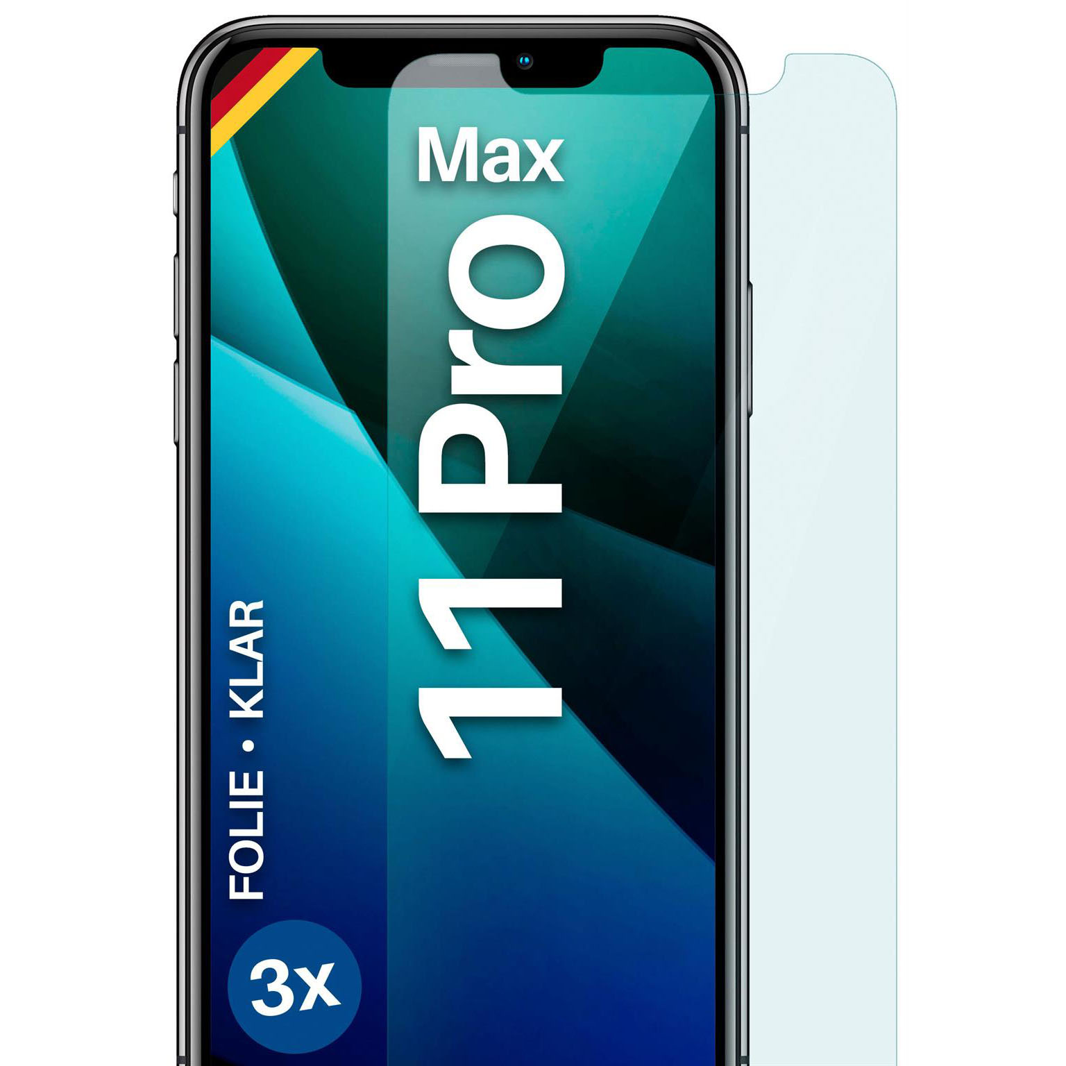 moex FlexProtect iPhone 11 Pro Max Schutzfolie Klar – Weiteres Produktbild 1 moex FlexProtect iPhone 11 Pro Max Schutzfolie Klar – Weiteres Produktbild 1