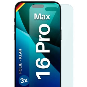 moex FlexProtect iPhone 16 Pro Max Schutzfolie Klar – 3er Set moex FlexProtect iPhone 16 Pro Max Schutzfolie Klar – 3er Set