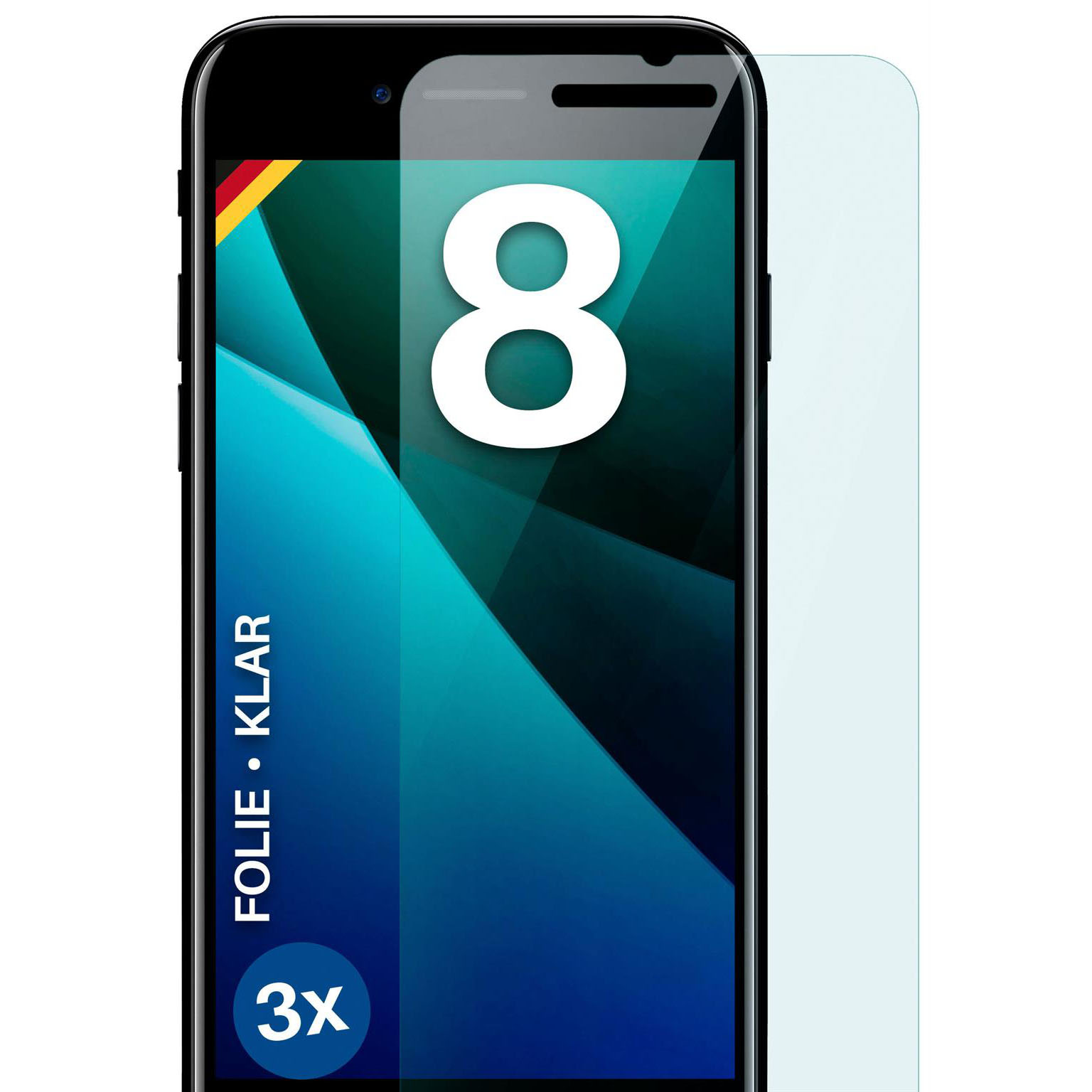 moex FlexProtect iPhone 8 Schutzfolie Klar – 3er Set moex FlexProtect iPhone 8 Schutzfolie Klar – 3er Set
