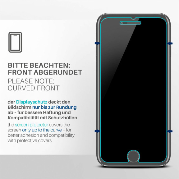 moex FlexProtect iPhone 8 Schutzfolie Klar – Weiteres Produktbild 3