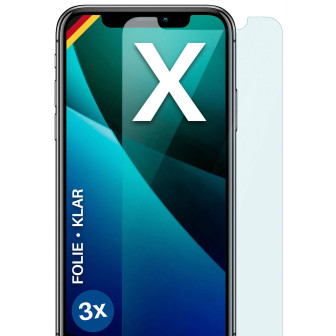 moex FlexProtect iPhone X Schutzfolie Klar – 3er Set