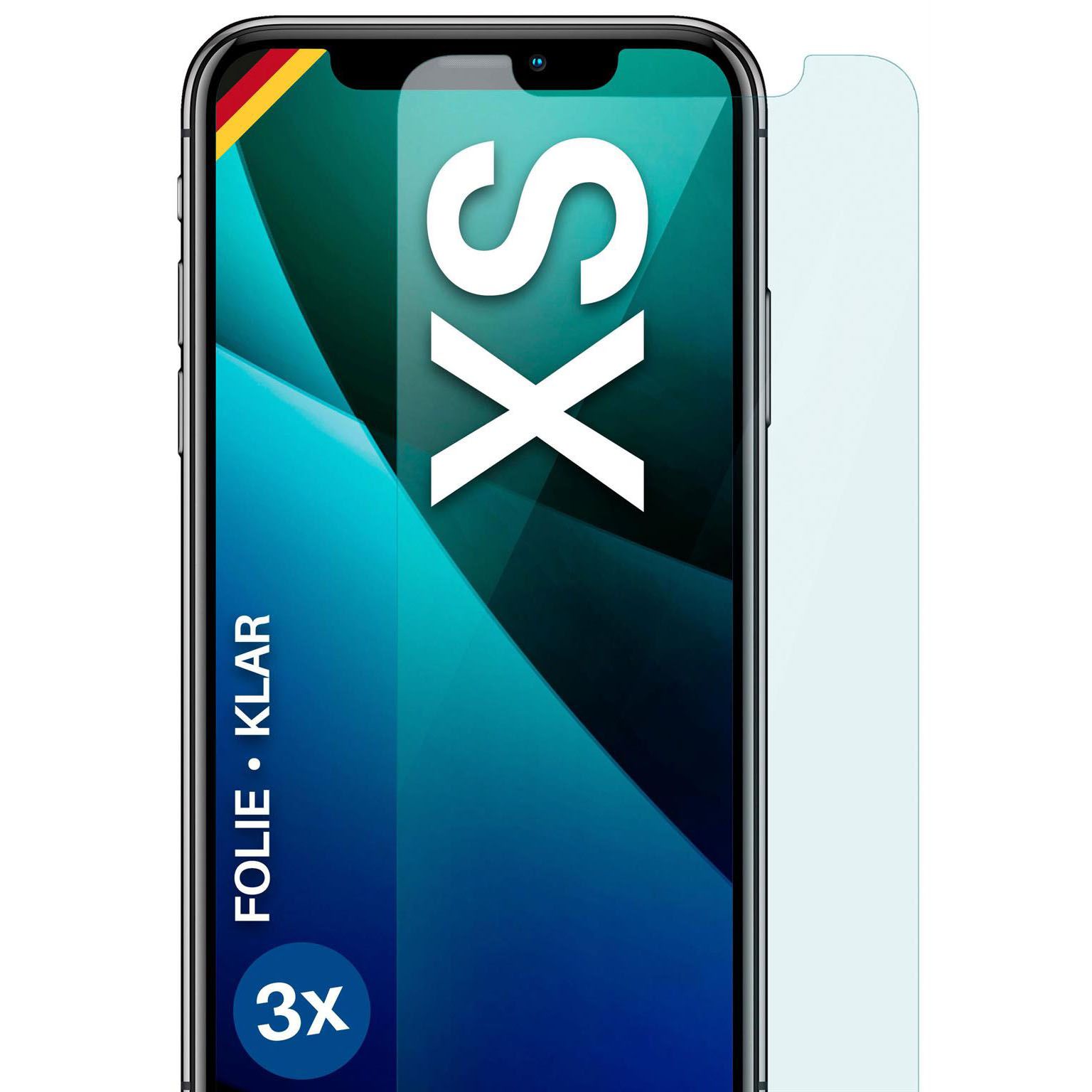 moex FlexProtect iPhone XS Schutzfolie Klar – Weiteres Produktbild 1 moex FlexProtect iPhone XS Schutzfolie Klar – Weiteres Produktbild 1