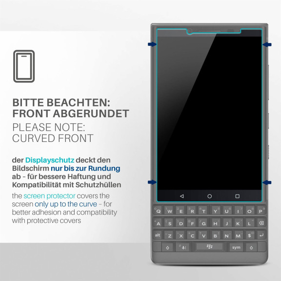 moex FlexProtect BlackBerry KEY2 Schutzfolie Klar – Weiteres Produktbild 3