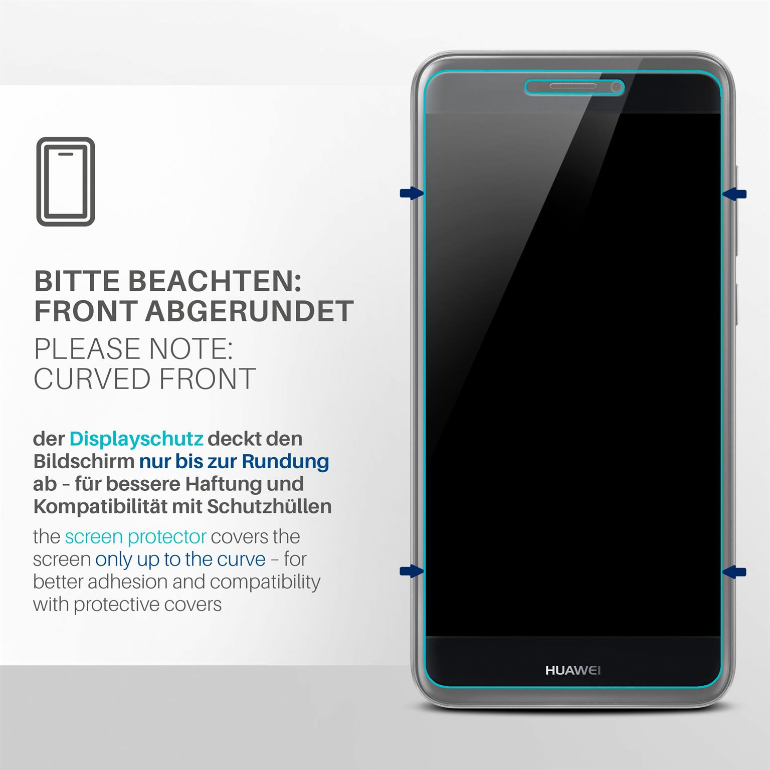 moex FlexProtect Huawei P8 Lite 2017 Schutzfolie Klar – Weiteres Produktbild 3