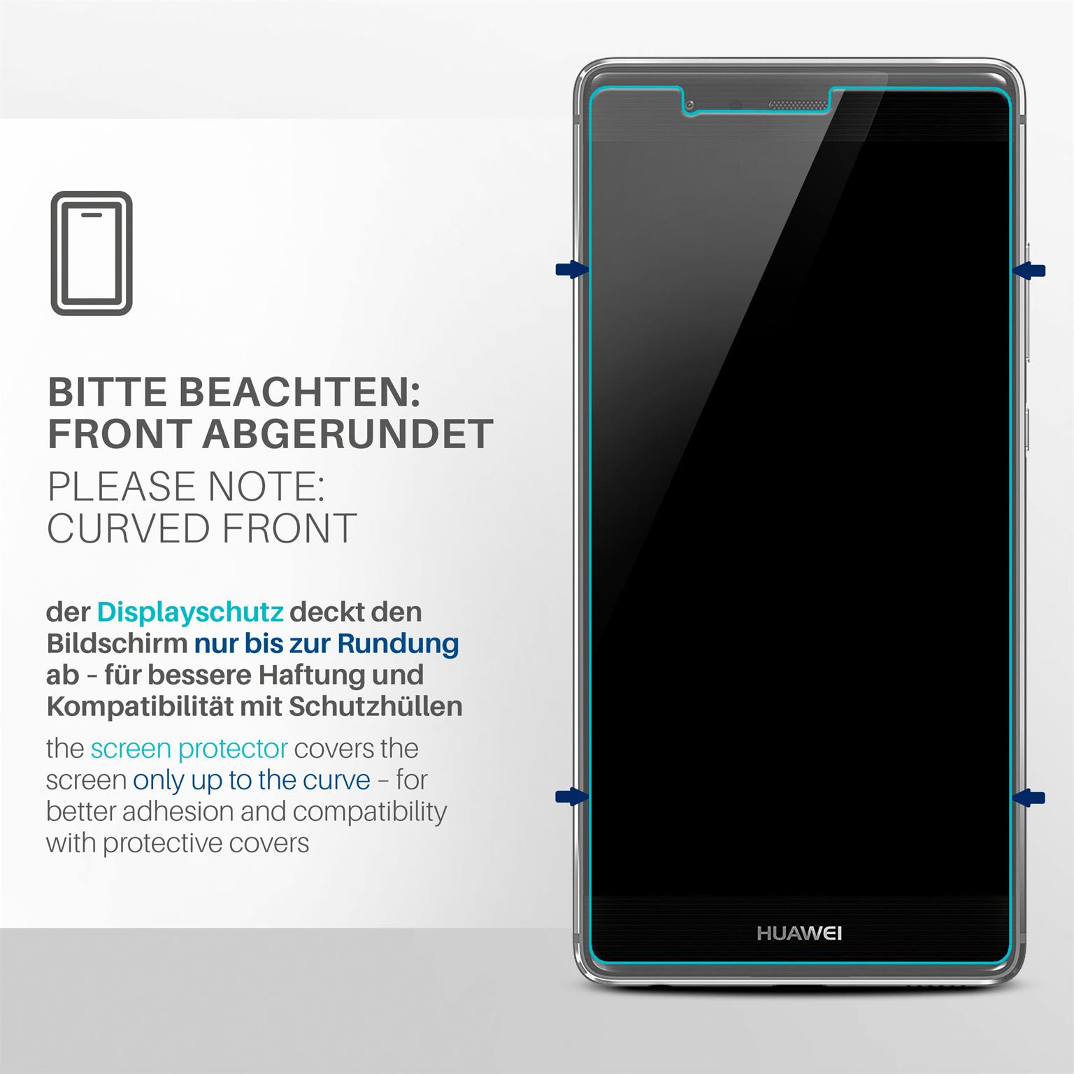 moex FlexProtect Huawei P9 Schutzfolie Klar – Weiteres Produktbild 3