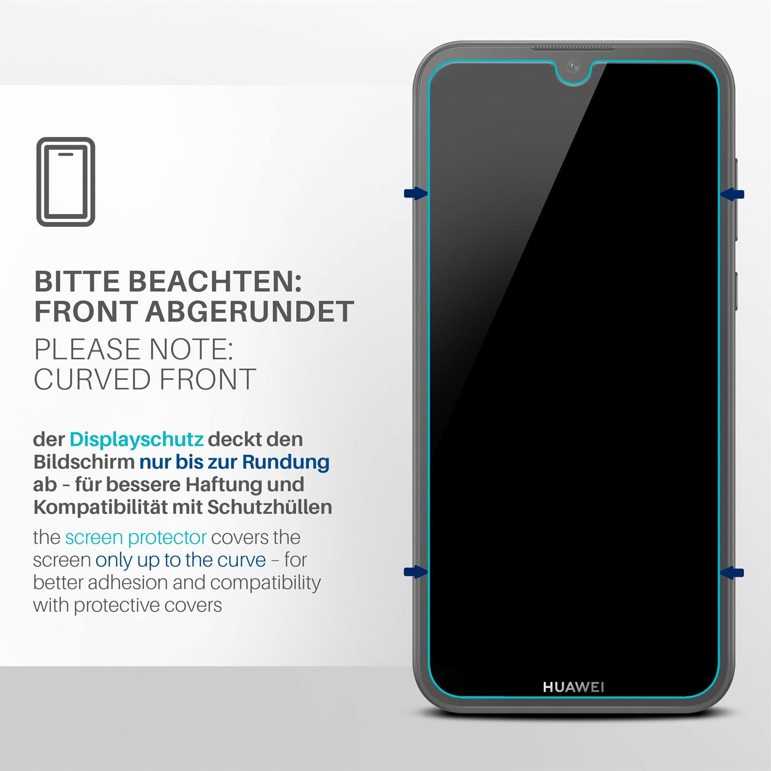 moex FlexProtect Huawei Y5 (2019) Schutzfolie Klar – Weiteres Produktbild 3