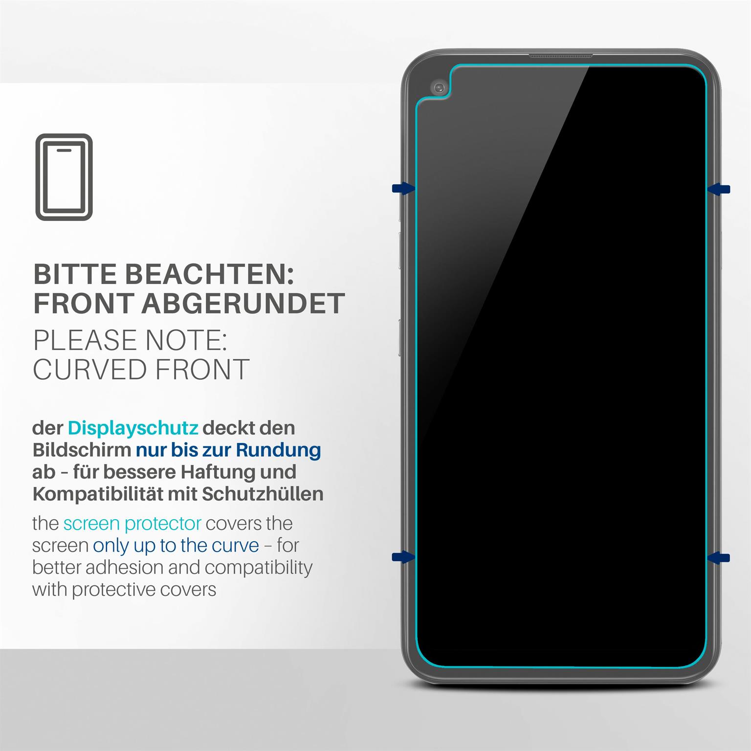 moex FlexProtect LG K51S Schutzfolie Klar – Weiteres Produktbild 3