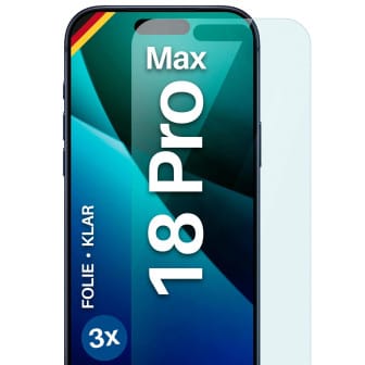 moex moex FlexProtect iPhone 18 Pro Max Schutzfolie Klar – 3er Set