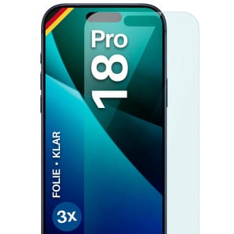 moex moex FlexProtect iPhone 18 Pro Schutzfolie Klar – 3er Set