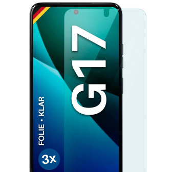 moex moex FlexProtect Motorola Moto G17 Schutzfolie Klar – 3er Set