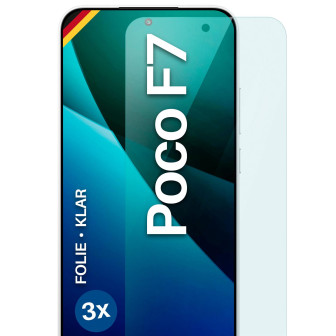 moex FlexProtect Poco F7 Schutzfolie Klar – 3er Set