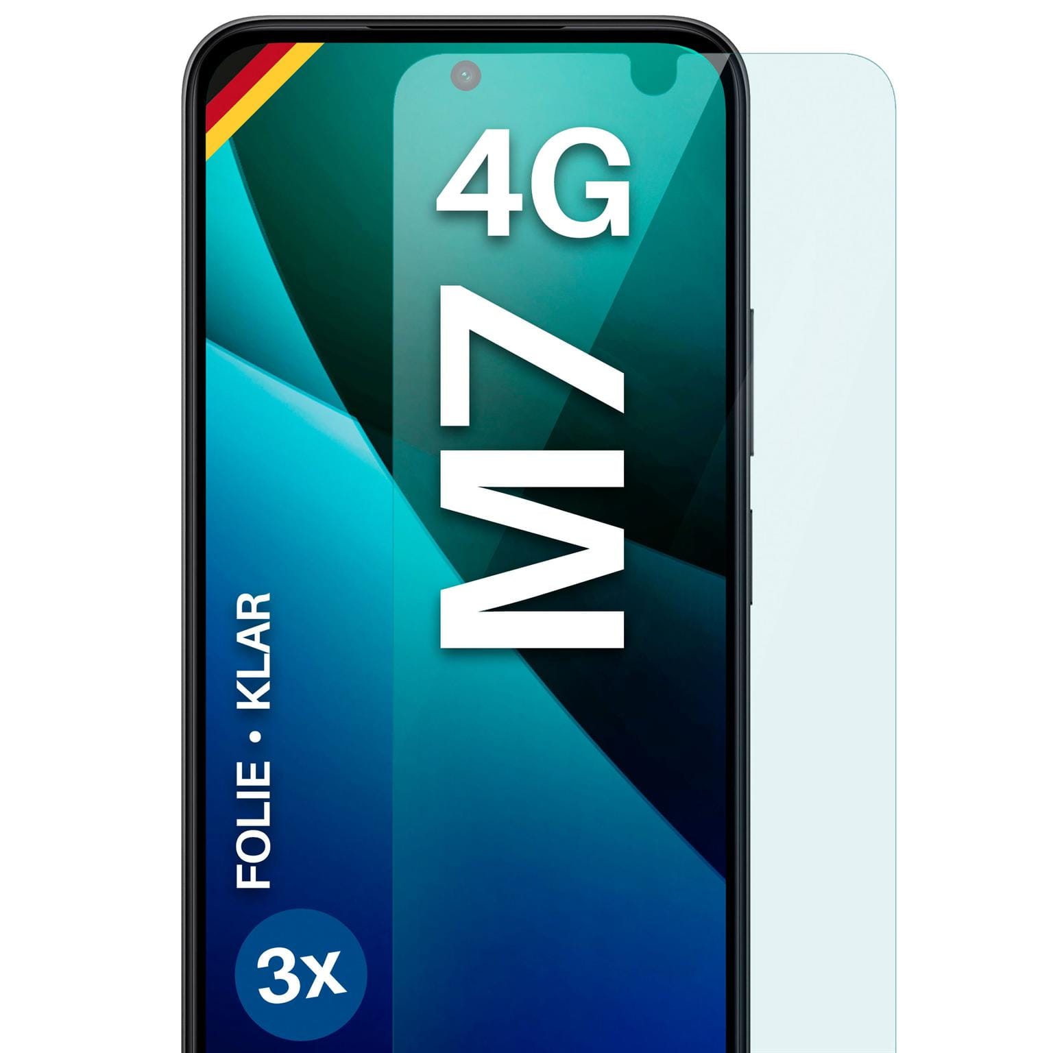 FlexProtect Poco M7 (4G) Schutzfolie Klar – 3er Set