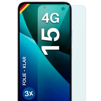 moex FlexProtect Redmi 15 (4G) Schutzfolie Klar – 3er Set moex FlexProtect Redmi 15 (4G) Schutzfolie Klar – 3er Set