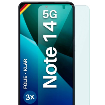 moex FlexProtect Redmi Note 14 5G Schutzfolie Klar – 3er Set