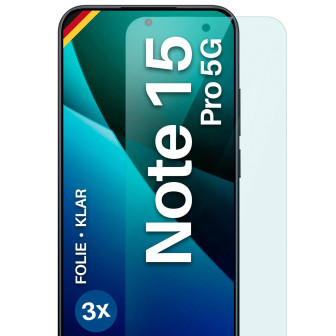 moex FlexProtect Redmi Note 15 Pro 5G Schutzfolie Klar – 3er Set