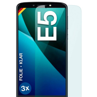 moex FlexProtect Motorola Moto E5 Schutzfolie Klar – 3er Set