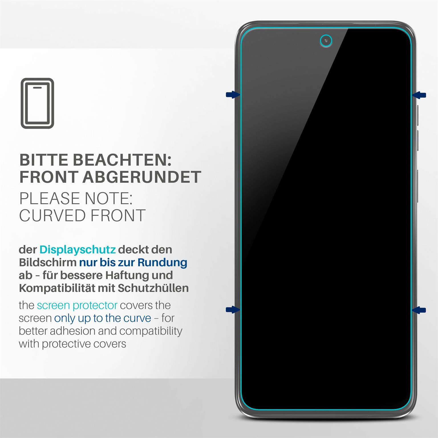 moex FlexProtect Motorola Moto G34 5G Schutzfolie Klar – Weiteres Produktbild 3