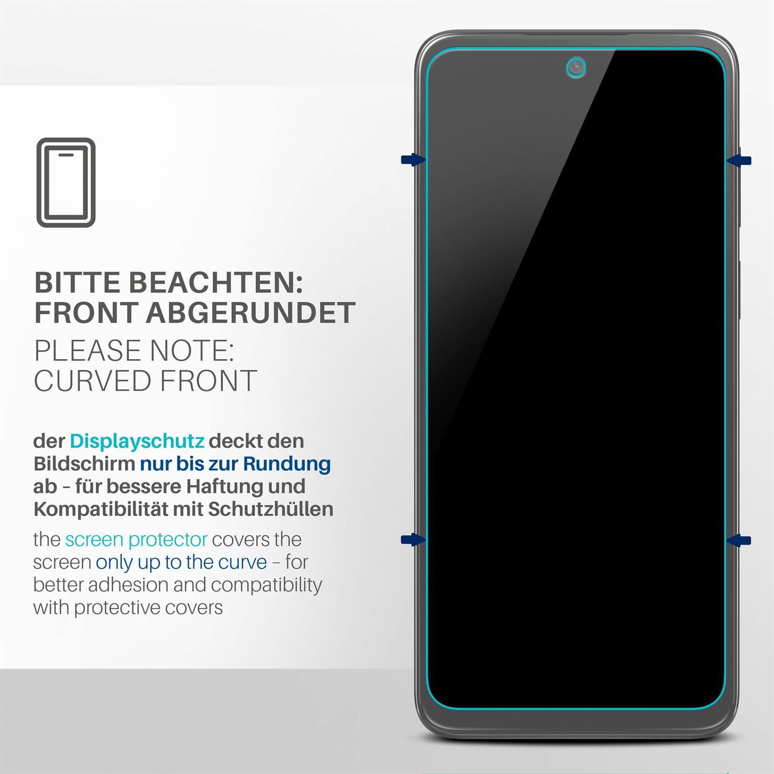 moex FlexProtect Motorola Moto G53 5G Schutzfolie Klar – Weiteres Produktbild 3