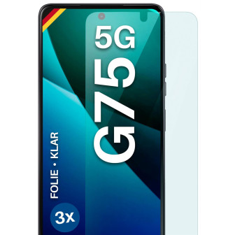 moex FlexProtect Motorola Moto G75 5G Schutzfolie Klar – 3er Set