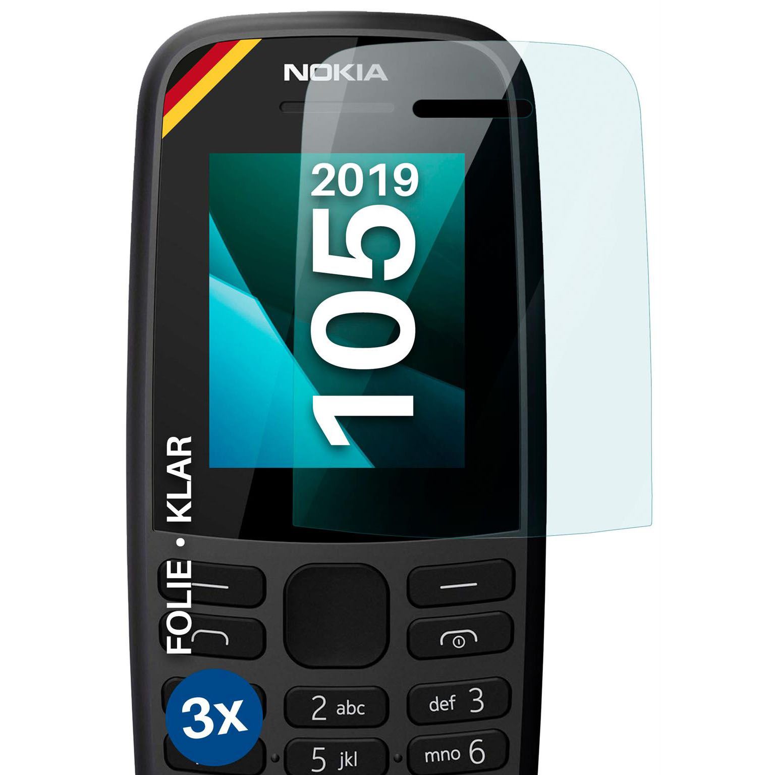 moex FlexProtect Nokia 105 (2019) Schutzfolie Klar – Weiteres Produktbild 1 moex FlexProtect Nokia 105 (2019) Schutzfolie Klar – Weiteres Produktbild 1