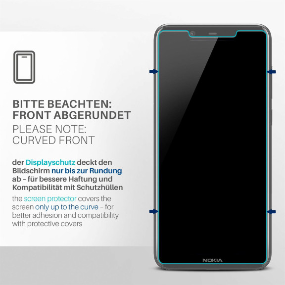 moex FlexProtect Nokia 5.1 Plus Schutzfolie Klar – Weiteres Produktbild 3