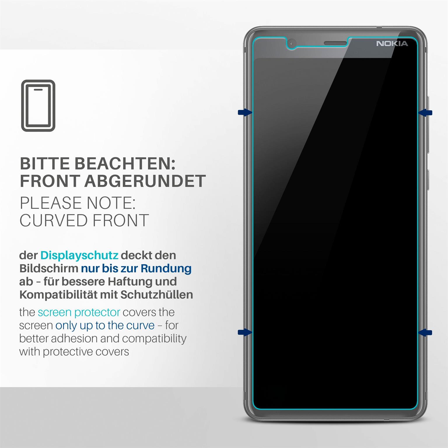 moex FlexProtect Nokia 5.1 Schutzfolie Klar – Weiteres Produktbild 3