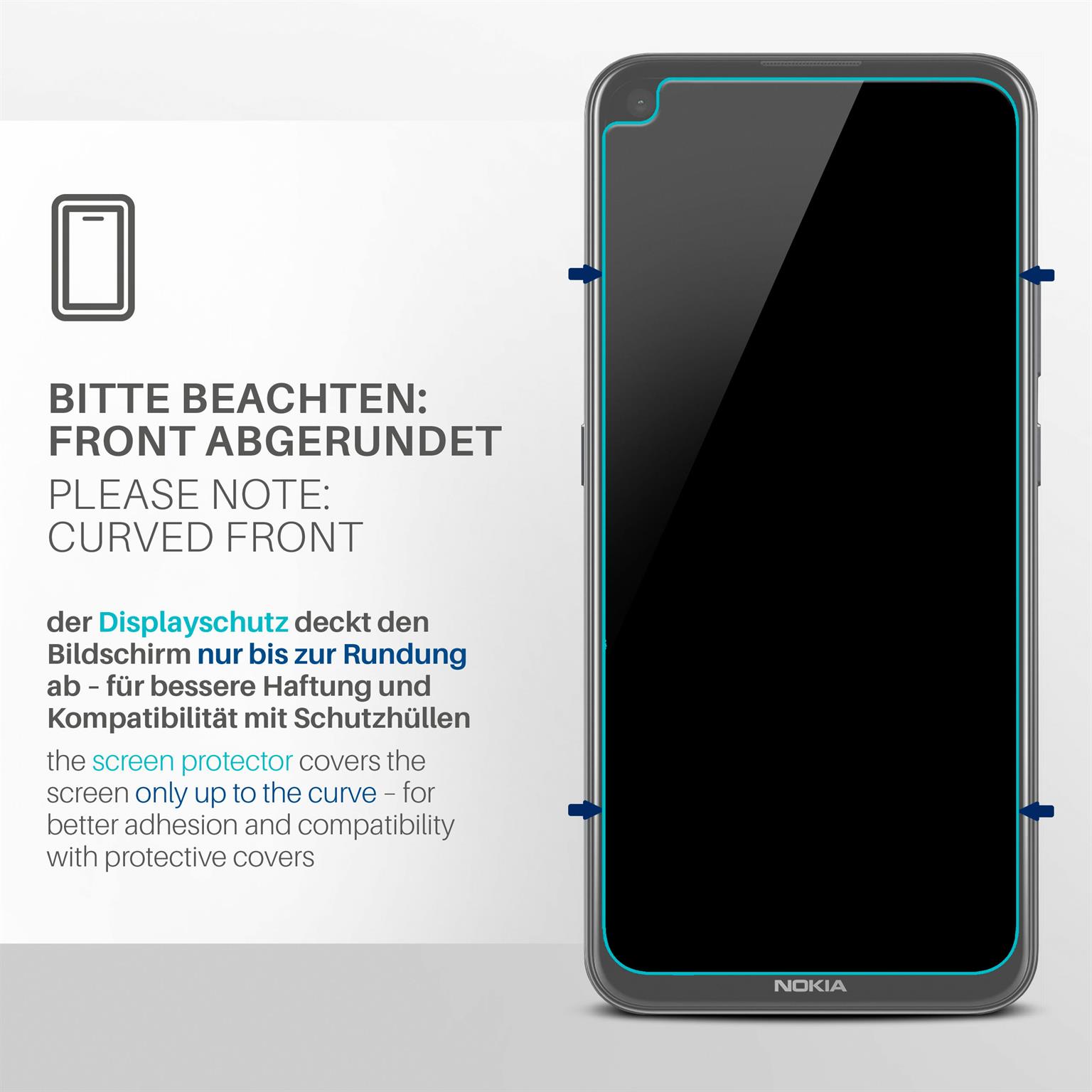 moex FlexProtect Nokia 5.4 Schutzfolie Klar – Weiteres Produktbild 3
