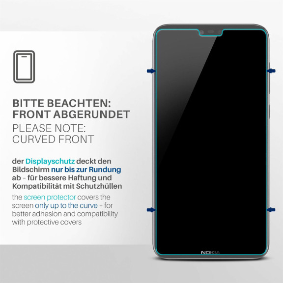 moex FlexProtect Nokia 6.1 Plus Schutzfolie Klar – Weiteres Produktbild 3