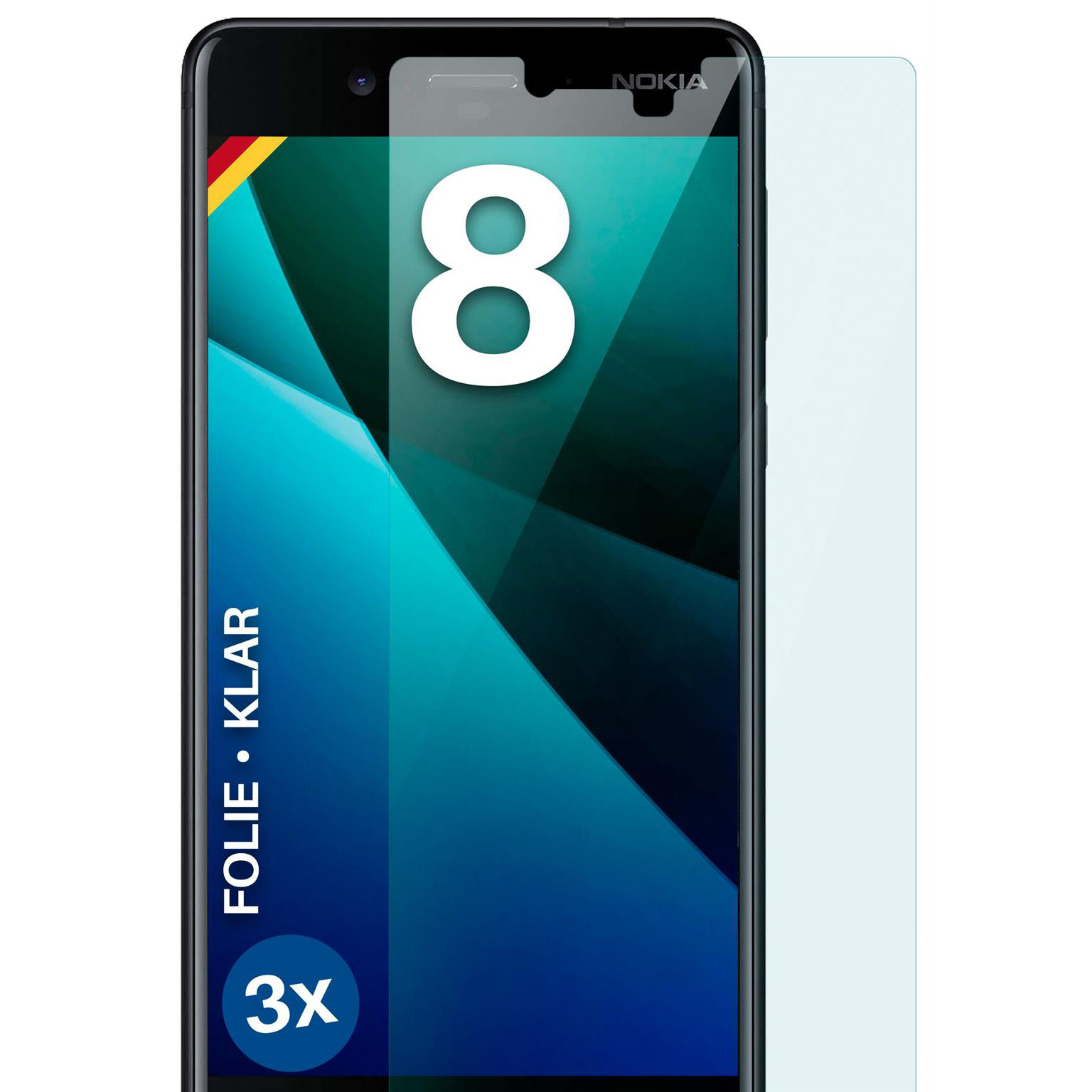 moex FlexProtect Nokia 8 Schutzfolie Klar – Weiteres Produktbild 1 moex FlexProtect Nokia 8 Schutzfolie Klar – Weiteres Produktbild 1