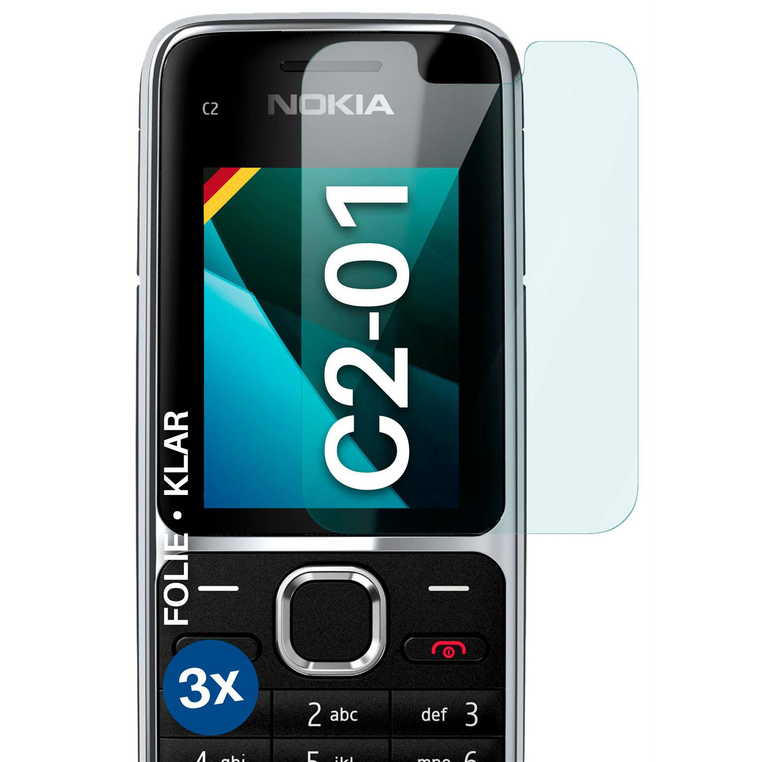 moex FlexProtect Nokia C2-01 Schutzfolie Klar – undefined