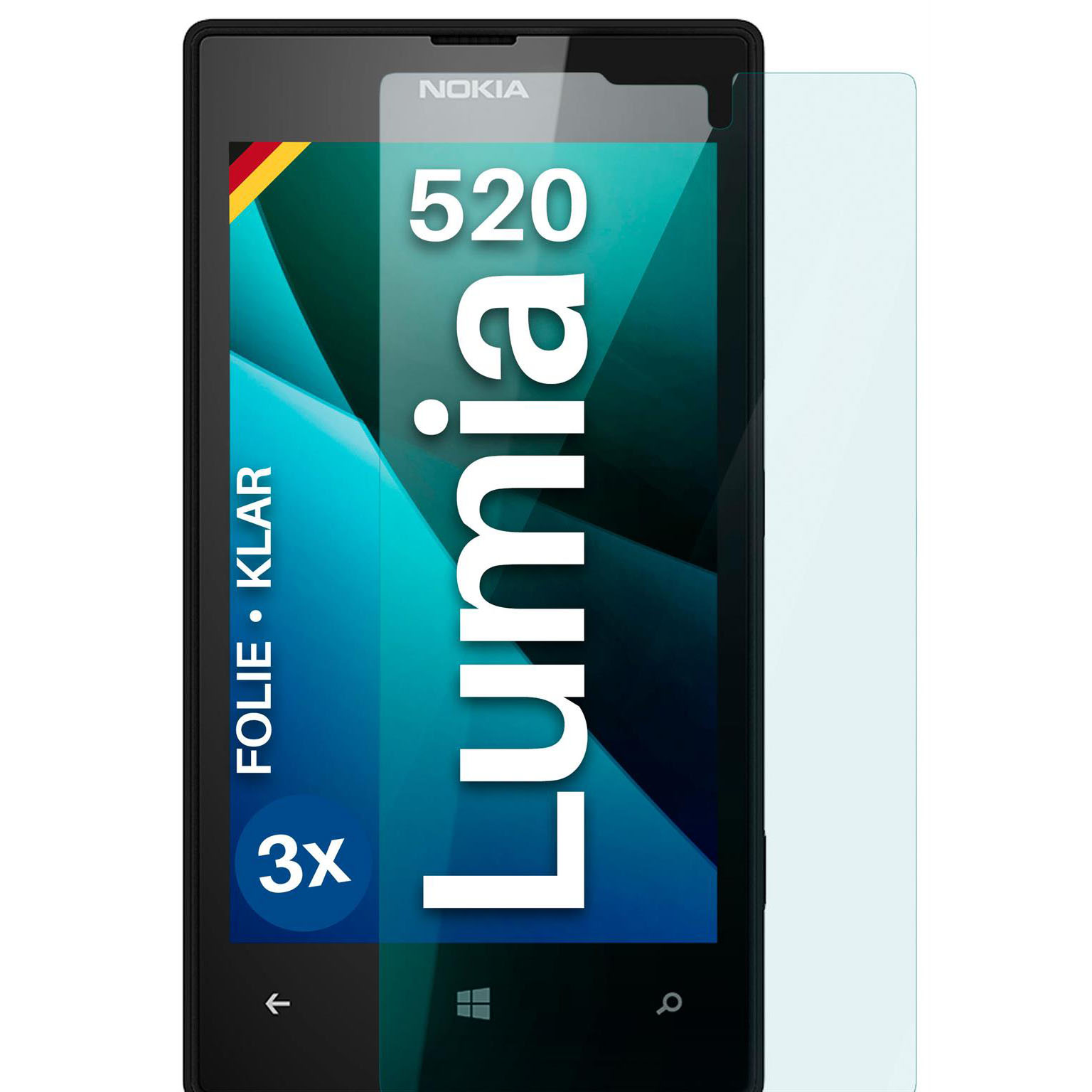 moex FlexProtect Nokia Lumia 520 Schutzfolie Klar – undefined