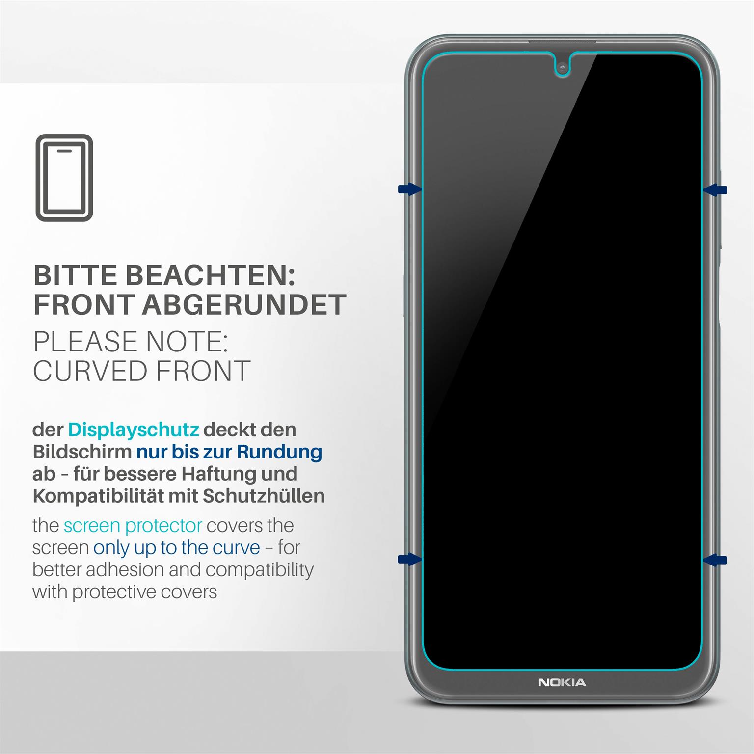 moex FlexProtect Nokia X20 Schutzfolie Klar – Weiteres Produktbild 3