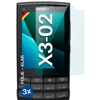 moex FlexProtect Nokia X3-02 Schutzfolie Klar – 3er Set