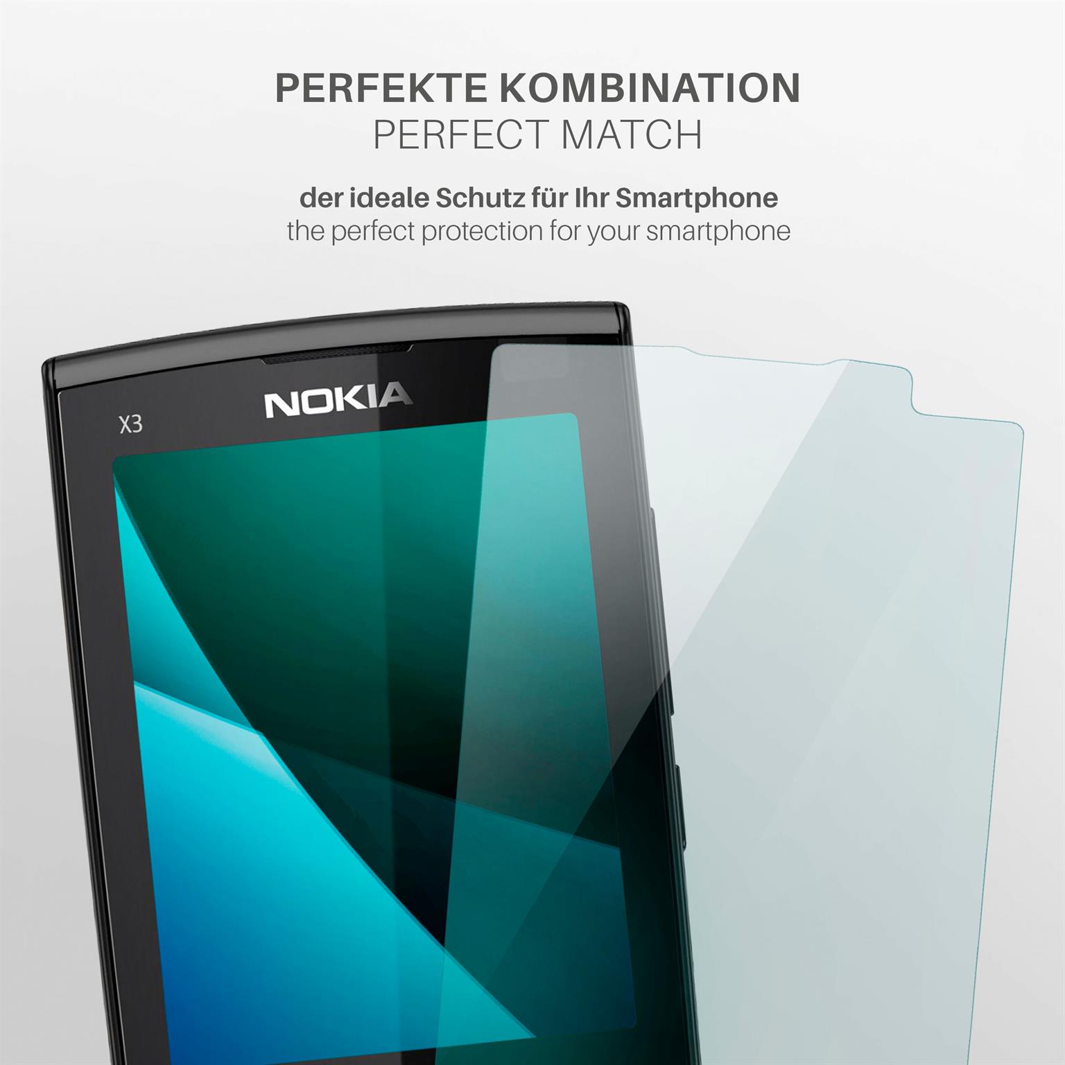 moex FlexProtect Nokia X3-02 Schutzfolie Klar – Weiteres Produktbild 2