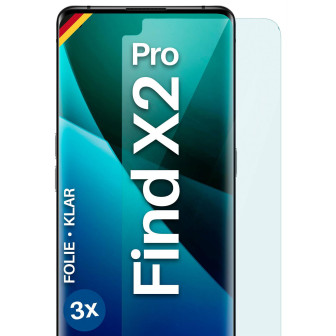 moex FlexProtect Oppo Find X2 Pro Schutzfolie Klar – 3er Set