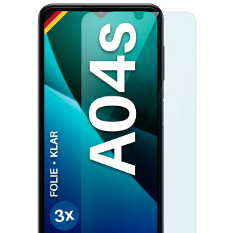 moex FlexProtect Samsung Galaxy A04s Schutzfolie Klar – 3er Set