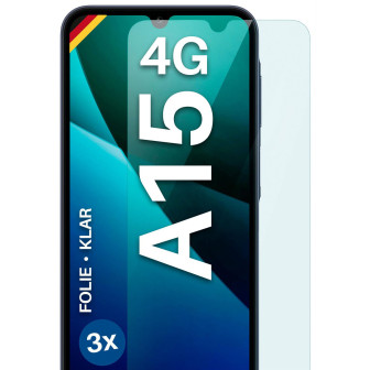 moex FlexProtect Samsung Galaxy A15 (4G) Schutzfolie Klar – 3er Set
