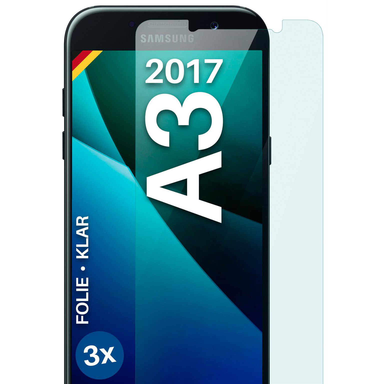 moex FlexProtect Samsung Galaxy A3 (2017) Schutzfolie Klar – Weiteres Produktbild 1 moex FlexProtect Samsung Galaxy A3 (2017) Schutzfolie Klar – Weiteres Produktbild 1