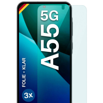 moex FlexProtect Samsung Galaxy A55 5G Schutzfolie Klar – 3er Set