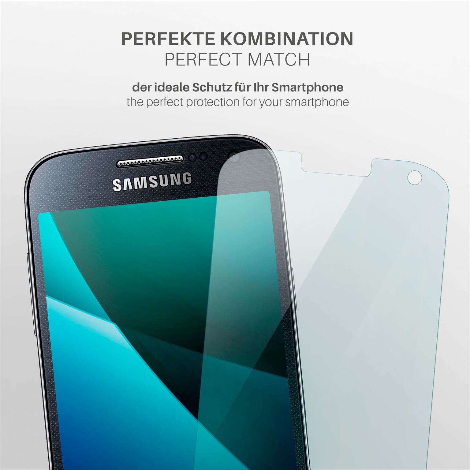 moex FlexProtect Samsung Galaxy S4 Mini Schutzfolie Klar – Weiteres Produktbild 2