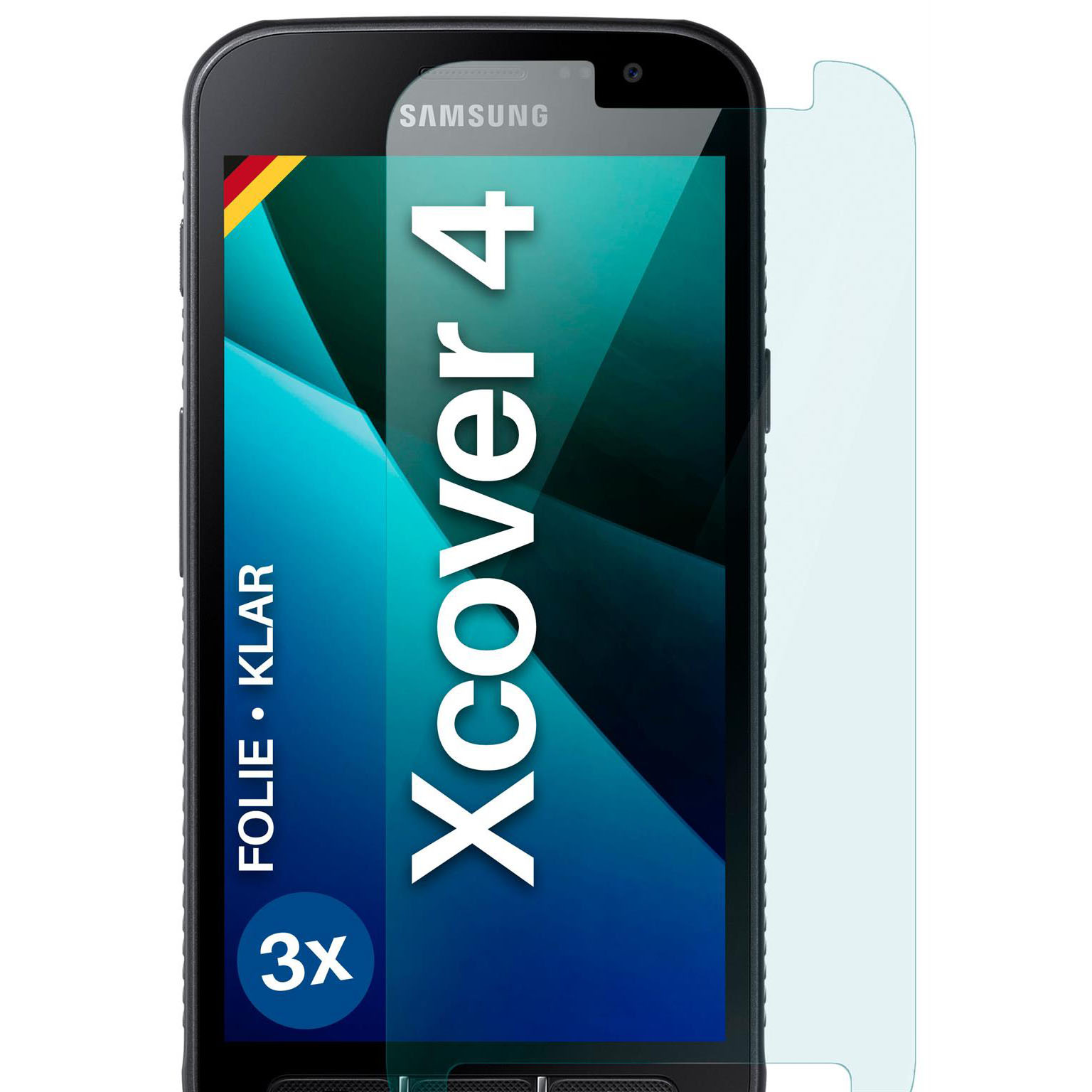 moex FlexProtect Samsung Galaxy Xcover 4 Schutzfolie Klar – Weiteres Produktbild 1 moex FlexProtect Samsung Galaxy Xcover 4 Schutzfolie Klar – Weiteres Produktbild 1
