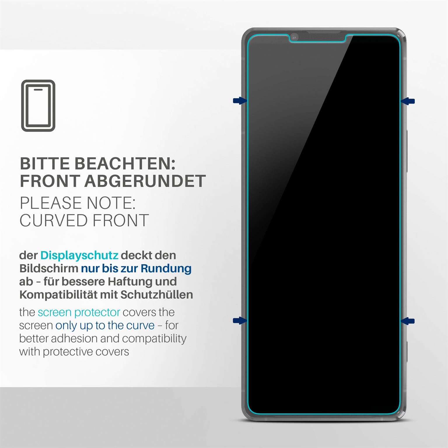 moex FlexProtect Sony Xperia 1 II Schutzfolie Klar – Weiteres Produktbild 3