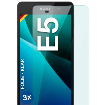 moex FlexProtect Sony Xperia E5 Schutzfolie Klar – 3er Set