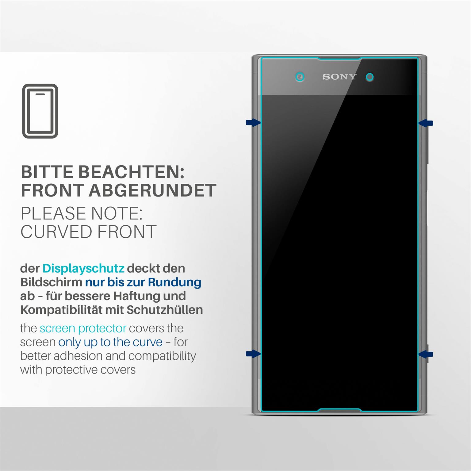 moex FlexProtect Sony Xperia XA1 Plus Schutzfolie Klar – Weiteres Produktbild 3