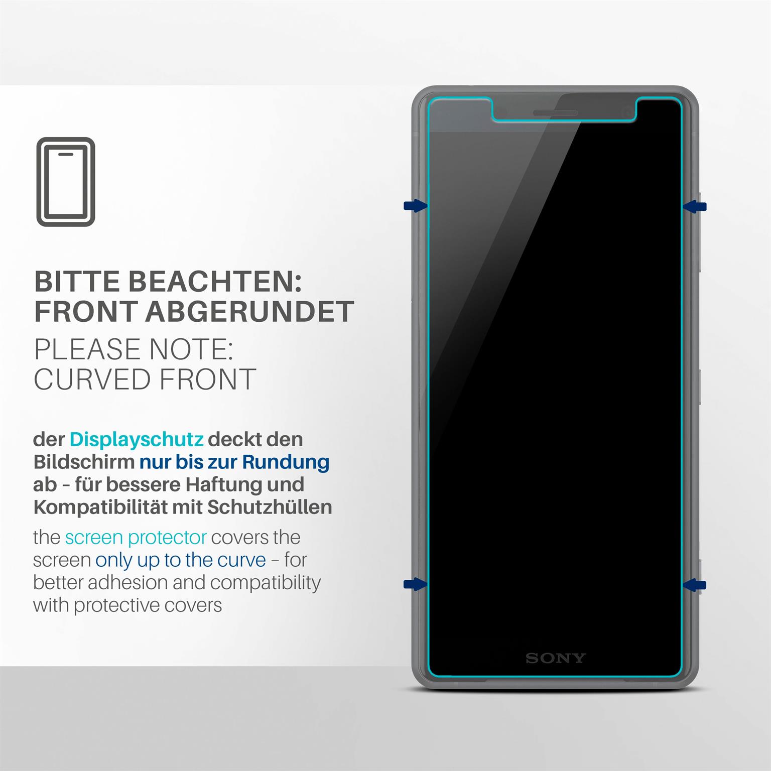 moex FlexProtect Sony Xperia XZ2 Compact Schutzfolie Klar – Weiteres Produktbild 3